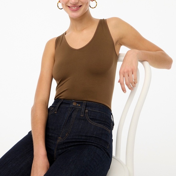 NWT Jcrew brown layer tank - Picture 1 of 6